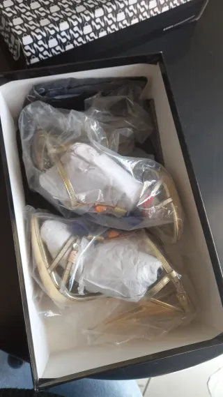 Sandali gioiello oro multicolor