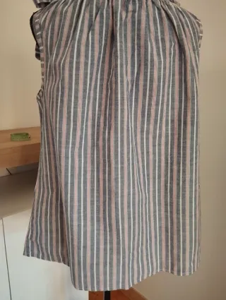 Top Piazza Italia L cotone righe fiocco