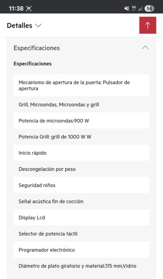 Microondas AEG integrable