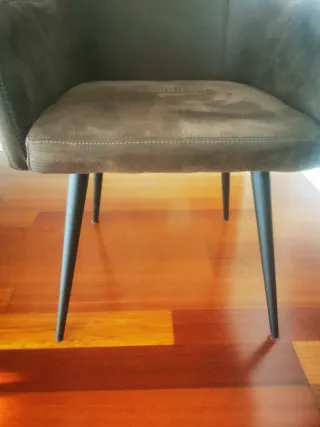 2 Sillas Salón Piel Marrón