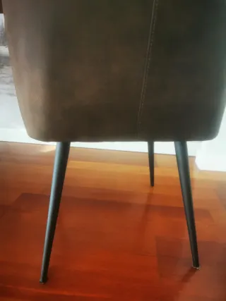 2 Sillas Salón Piel Marrón