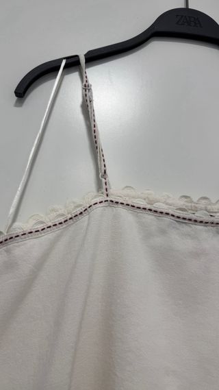 Top blanco bordado talla M