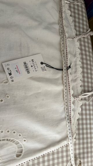 Top blanco bordado talla M