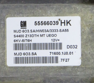 ECU Centralita OPEL CORSA D 55566039HK 55566039 7160018001 MJD603.SA HW03A