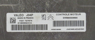 ECU Centralita PEUGEOT/CITROEN SW9663306680 HW9651696680 215859329A 7021727874
