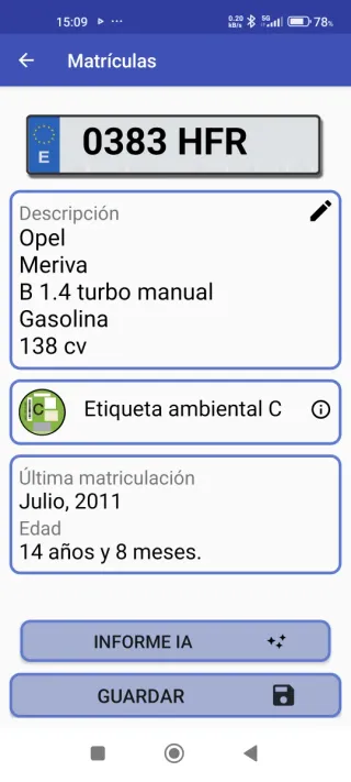 Opel Meriva2011,motor de cadena ⛓️pegatina C Verde