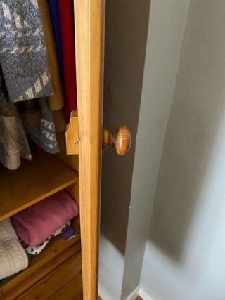 Armario ropero madera 2 puertas miel