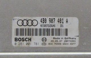 ECU Centralita AUDI A6 4B0907401A 4B0 907 401 A 0281001781 0 281 001 781