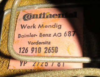 Asiento Delantero MERCEDES-BENZ W126 1269102650 126 910 2650