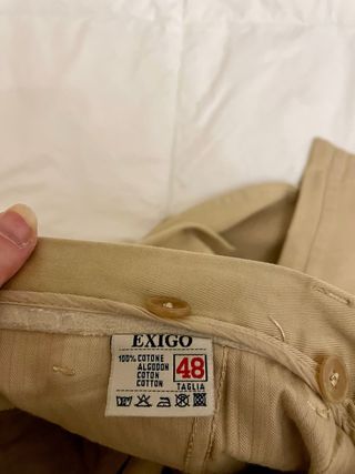 Pantalone uomo chino Exigo tg 48 beige