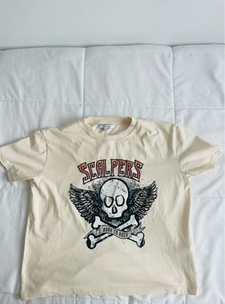 Camiseta Scalpers Talla S mujer Calavera Rock