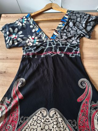 Vestido Desigual Negro Talla S