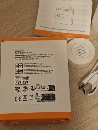 Mini Impressora de Etiquetas Recarregável