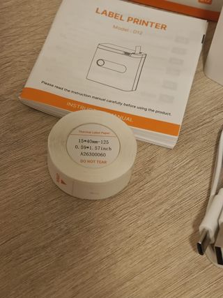 Mini Impressora de Etiquetas Recarregável