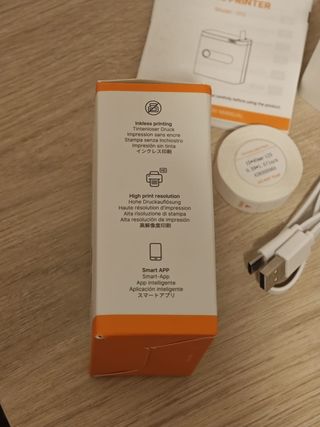 Mini Impressora de Etiquetas Recarregável