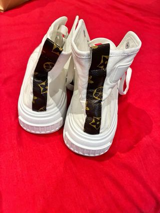 Botines de lona blancos