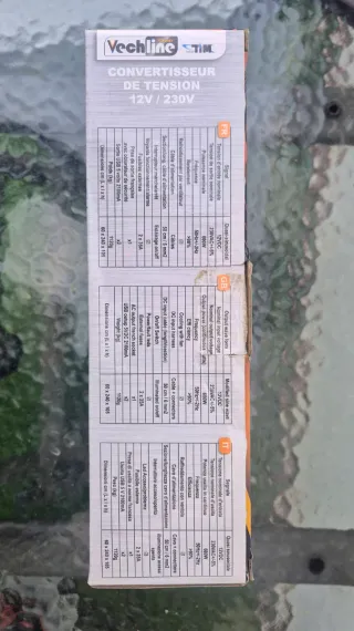 Convertidor Vechline 12V/230V 600W