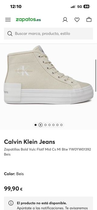 Zapatillas Calvin Klein Jeans Beige/Blanco