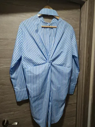 Vestido rayas Shein S espalda descubierta