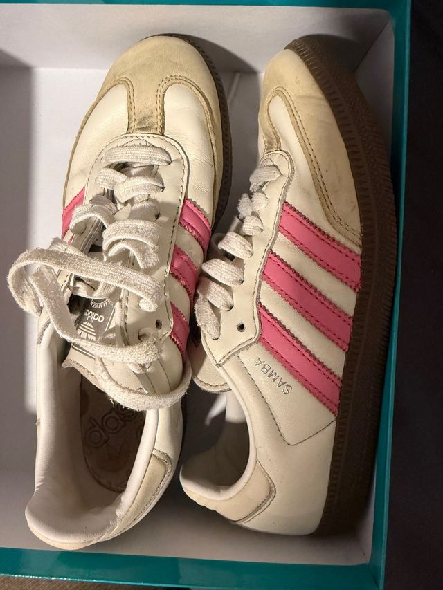 Adidas Samba Mujer Blanco y Rosa Nuevo de segunda mano por 25 EUR en  L'Hospitalet de Llobregat en WALLAPOP