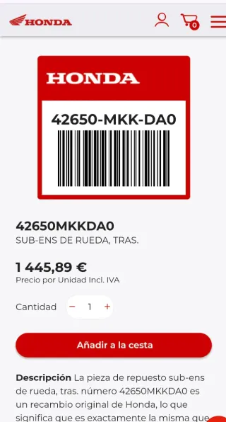 Llantas CRF AFRICA TWIN 1000 18-19 del y tras