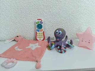 Lote Juguetes Bebé: Peluche, Pulpo, Estrella