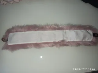Collare pelliccia sintetica rosa