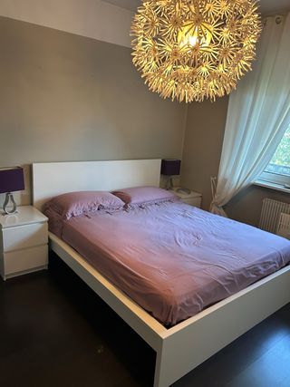 Struttura Letto matrimoniale Ikea bianco Malm