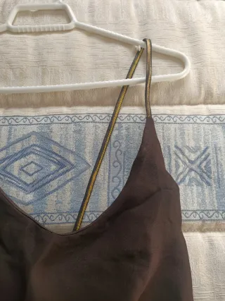 Vestido fiesta marrón S-M