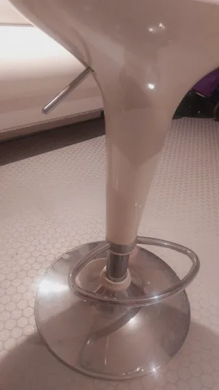 Taburetes altos blancos (2 unidades)