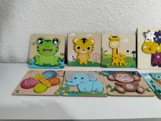 Puzzles de Madera Animales Infantiles 3X2
