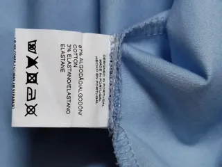 Camisa celeste manga abullonada Guimanos