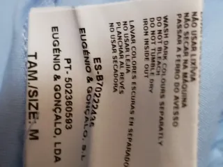 Camisa celeste manga abullonada Guimanos