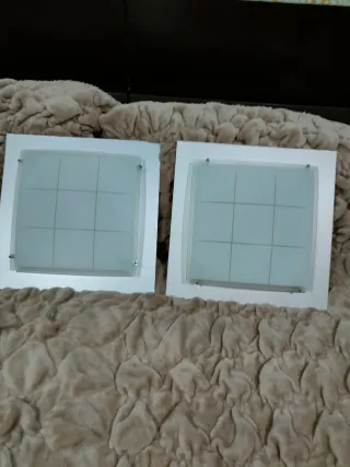 Lámparas de techo cuadradas (2 unidades).
