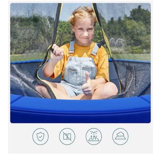 Cojín protector trampolín SONGMICS azul