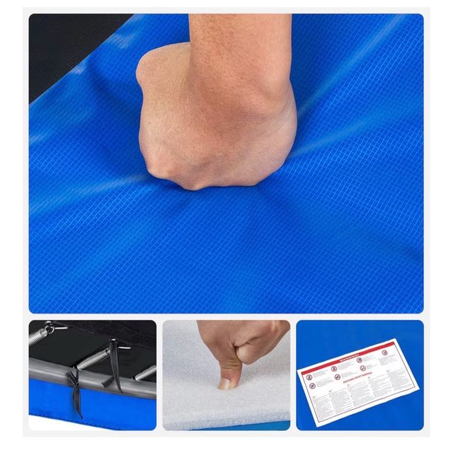 Cojín protector trampolín SONGMICS azul