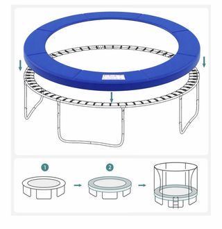 Cojín protector trampolín SONGMICS azul