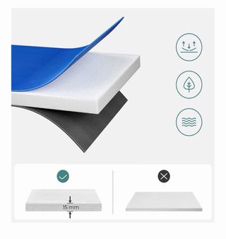 Cojín protector trampolín SONGMICS azul