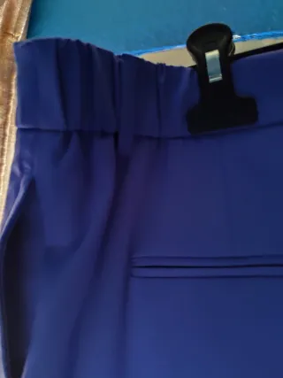 Traje de chaqueta azul mujer