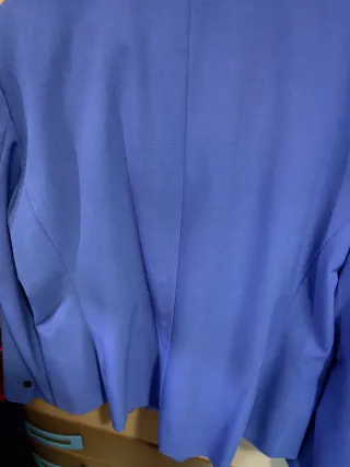 Traje de chaqueta azul mujer