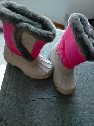 Botas de montaña niña rosa y gris nº23
