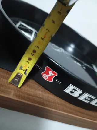 Vassoio vintage da bar birra Beck's con stampa