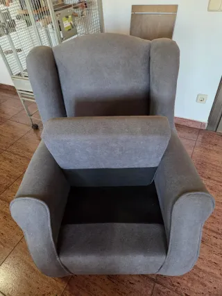 Sillón Mueblix Gris Tela
