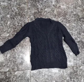 Jersey lana mujer negro