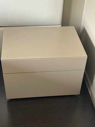 Comodino Poliform beige metallo