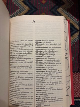 Dizionario francese italiano