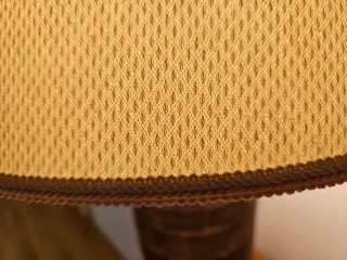 Pantalla Lámpara lino y algodón con festón decorat