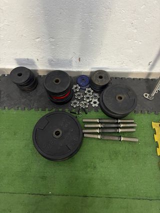 Mancuernas desmontables y discos