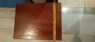 Mueble auxiliar 3 cestos madera y mimbre