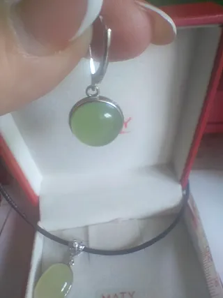 Pendientes  MATY Plata 925 Jade